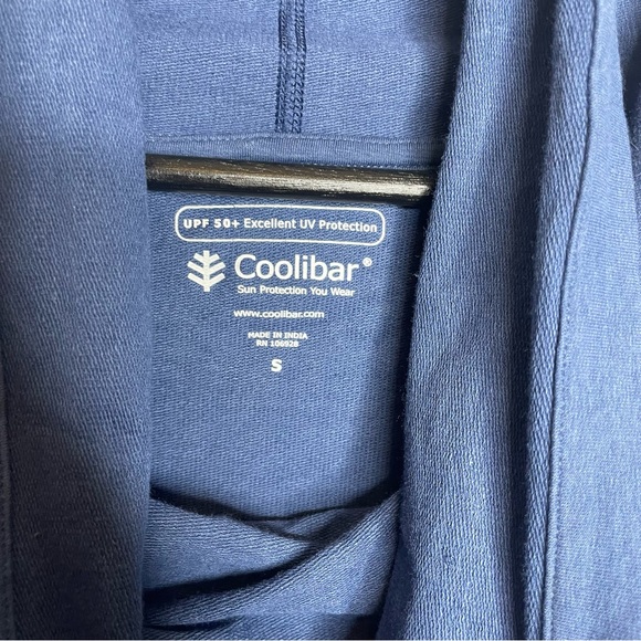 Coolibar | Cowl Neck Long Sleeve Pullover Sun Protection Top Blue Size Small NWT - Picture 5 of 9